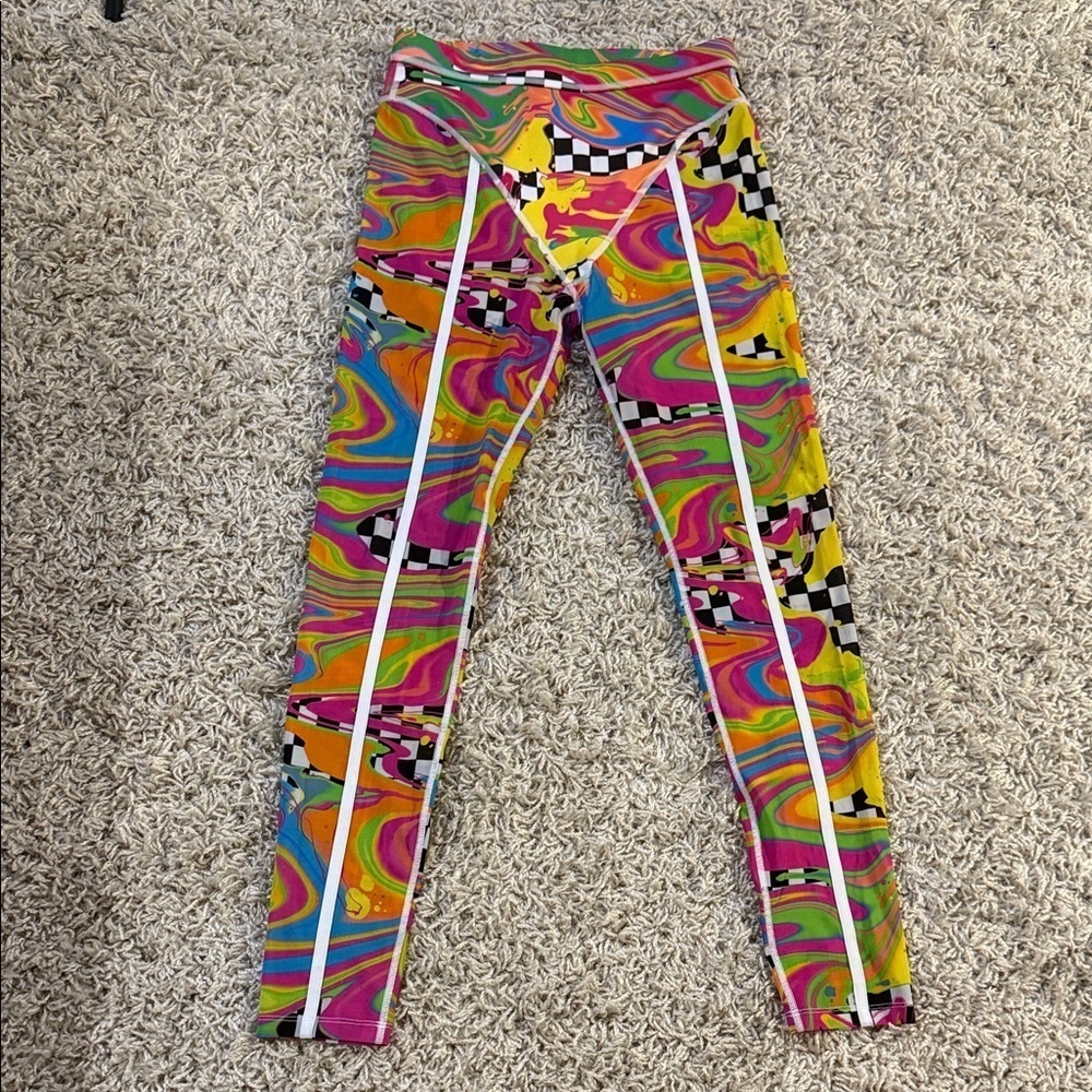 Peloton Swirl Pattern Leggings - Multicolor size medium